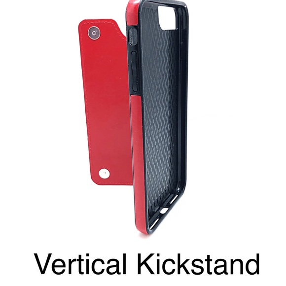 Red Leather IPhone Wallet & Card Holder, Magnetic Clasp & ZAGG Screen Protector - Picture 6 of 10